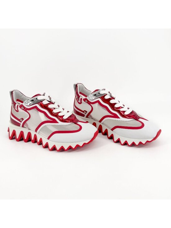 Christian Louboutin Shoes - Christian Louboutin Sharkina White Mesh Red Sneakers Size 38 US 8 Women's 6968